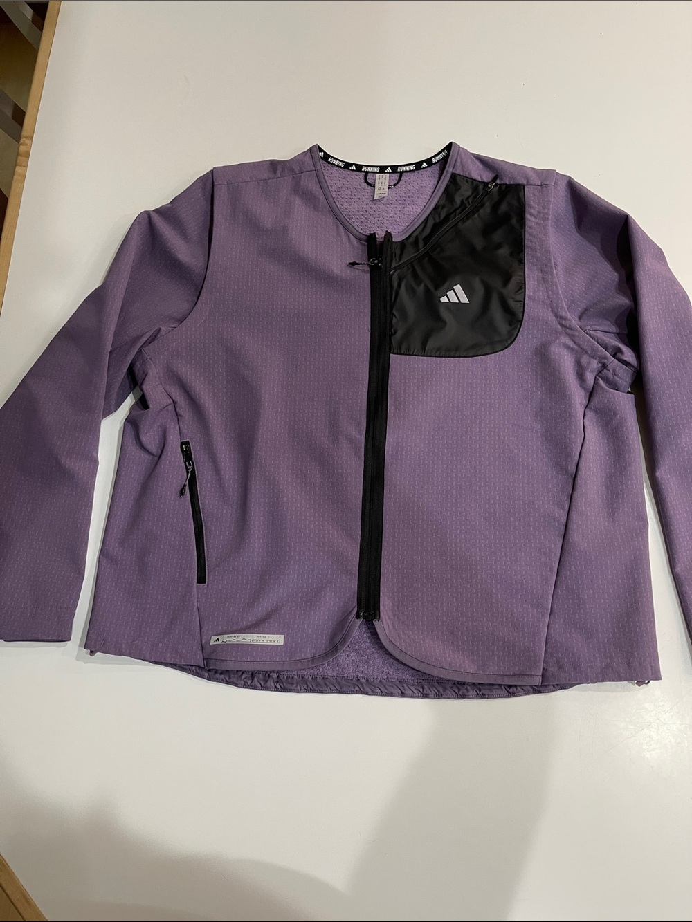 adidas Women’s Lavender Purple Jean-Style Athletic Jacket with Black Accent